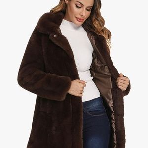 Brown Faux Fur Coat